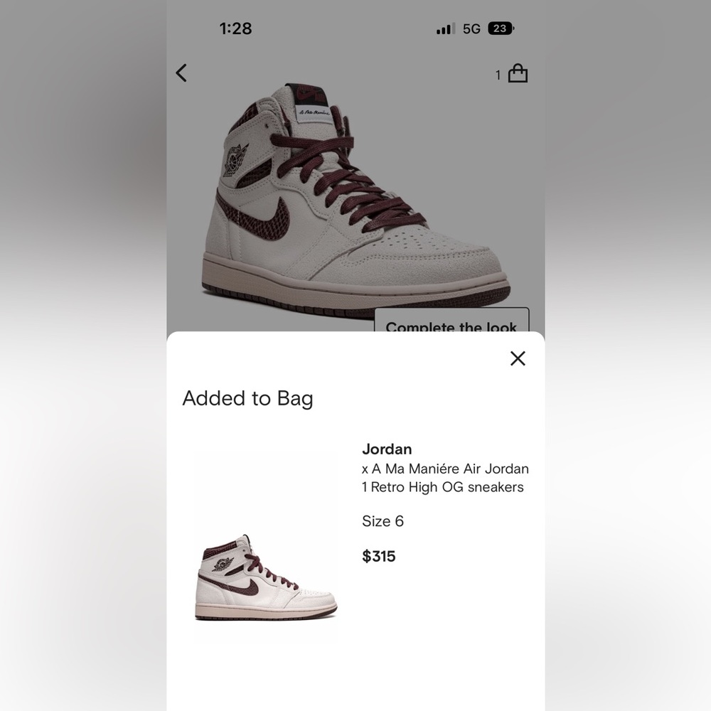 Jordan
x A Ma Maniére Air Jordan 1 Retro High OG sneakers